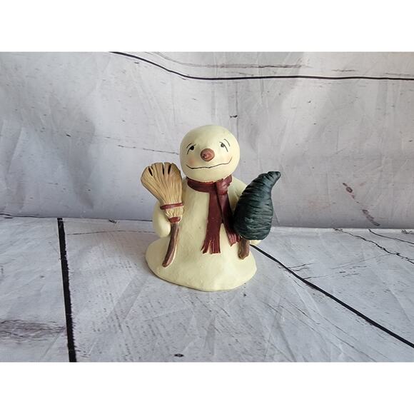MITTENS & MUFFLERS Snowman SAD TOM Melting 1998 Bonnie Lynn No Chips Or Cracks - Picture 1 of 6